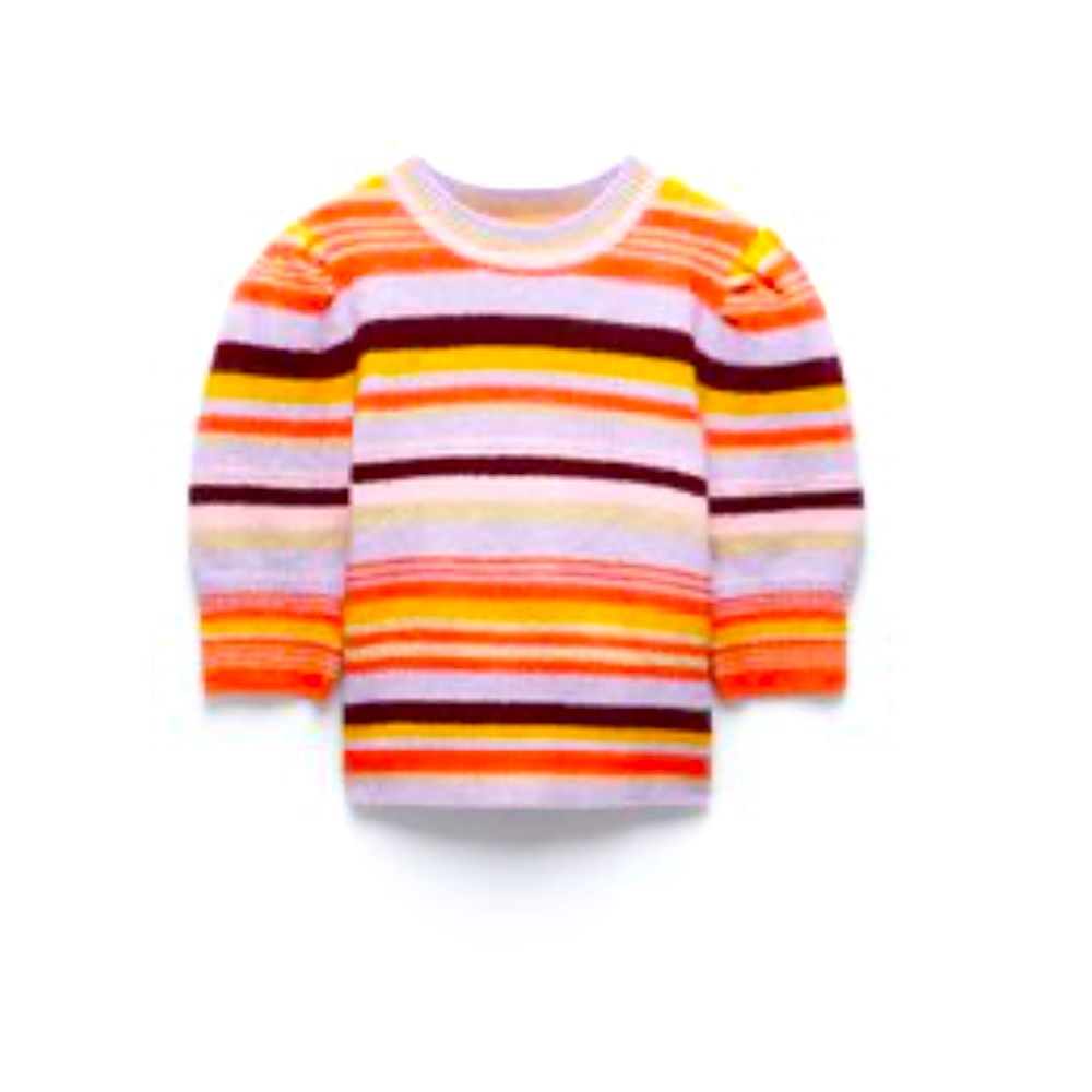 Zara knitted puff sleeves top-L